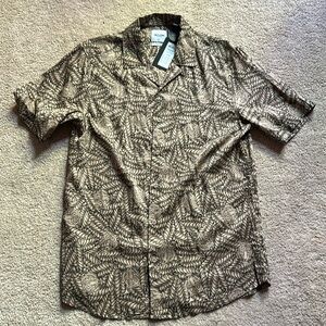 Tiger Camo Hawaiian Shirt EUC
